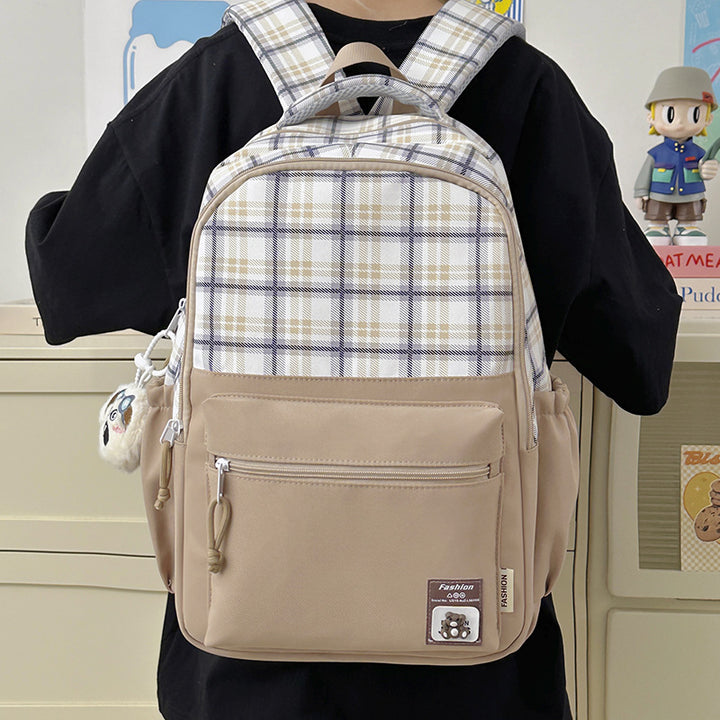 Stylish Plaid Design Backpack Stornfield