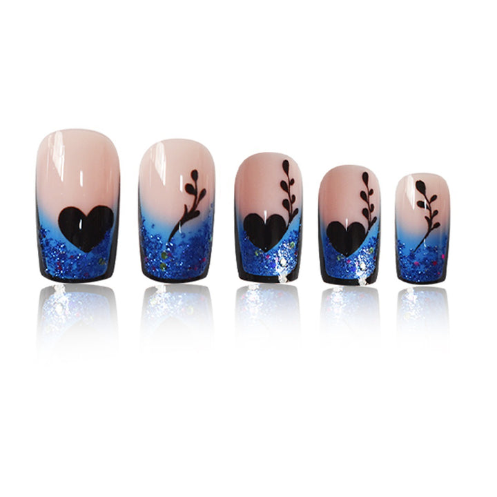 Artistic Glittered Press-On Nail Extensions Stornfield