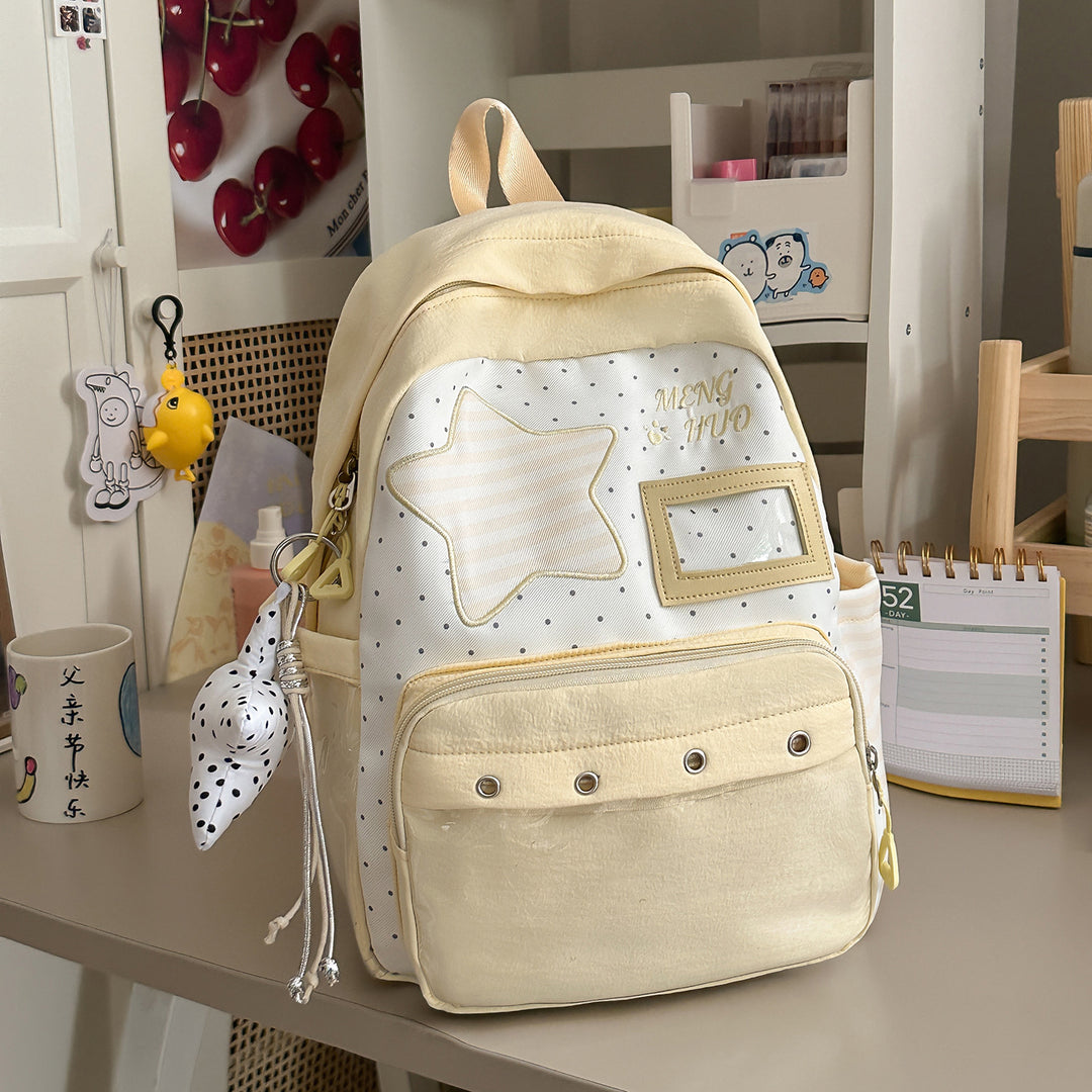 Trendy Star-Embellished Backpack Stornfield