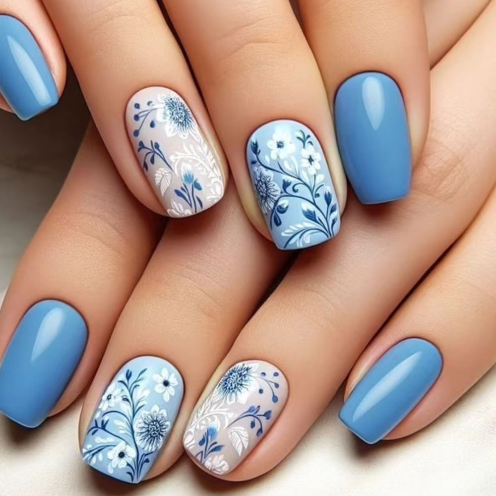 Botanical Floral Press-On Nail Art Stornfield