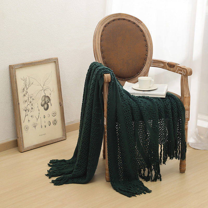 Textured Knit Throw Blanket