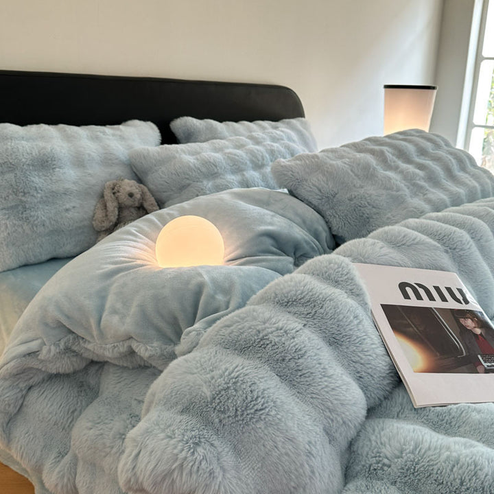 Plush Textured Comforter Set