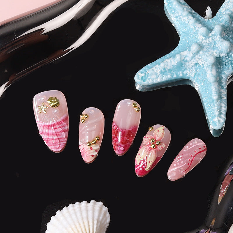 Shell-Inspired Decorative Press-On Nails Stornfield