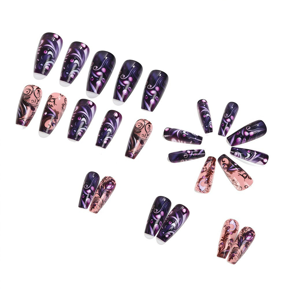 Artificial nails with floral patterns Stornfield