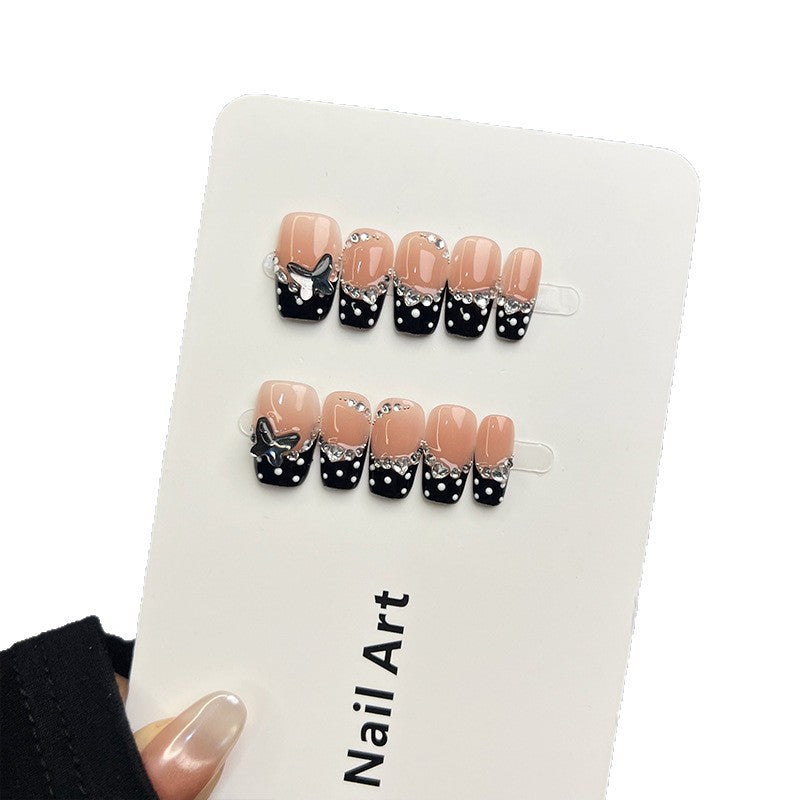 Decorative Rhinestone Accent Press-On Nails