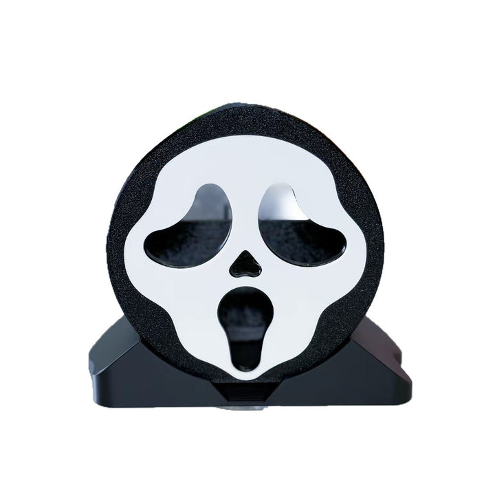 Freestanding sponge holder in skull design with storage compartment