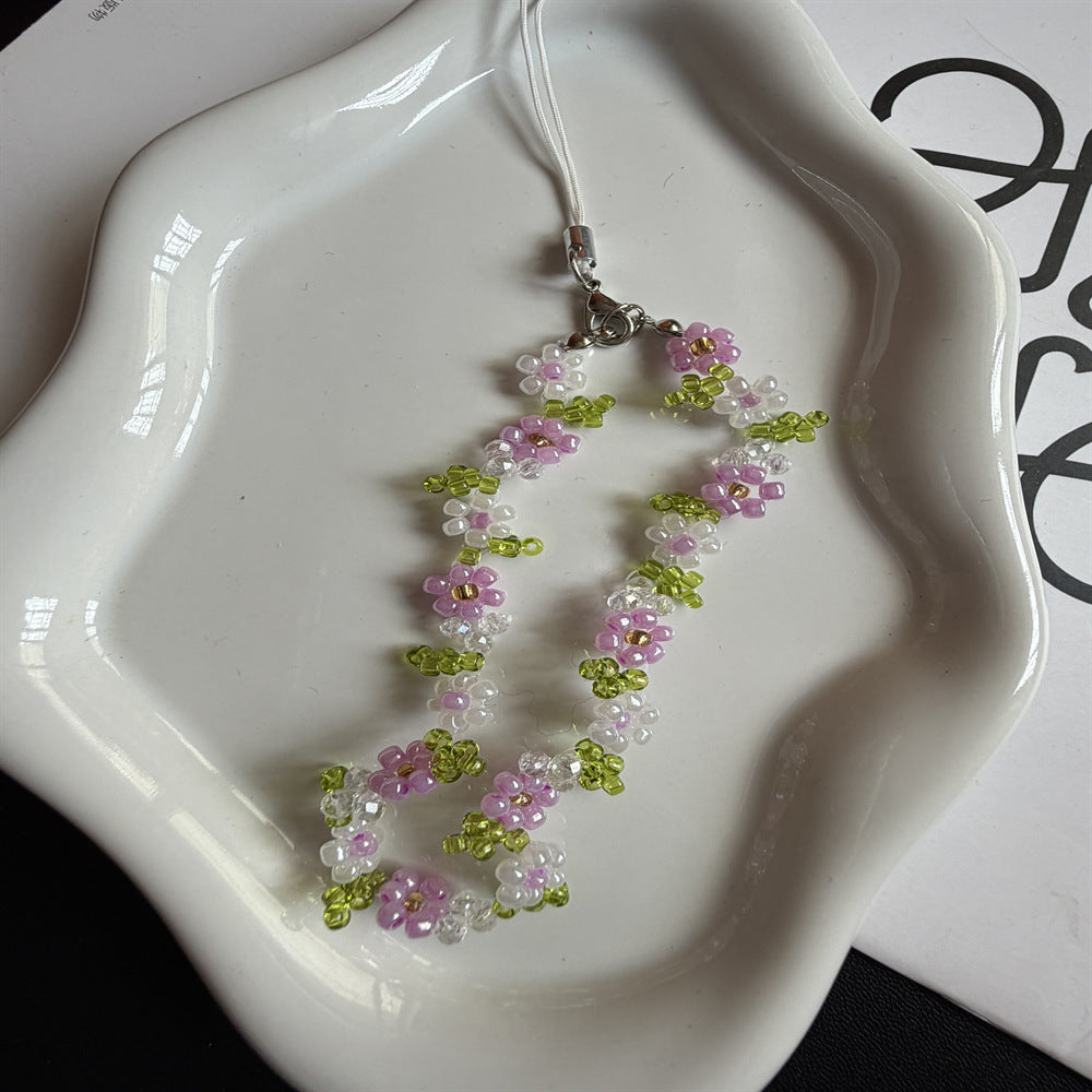 Beaded Floral Charm Necklace Stornfield