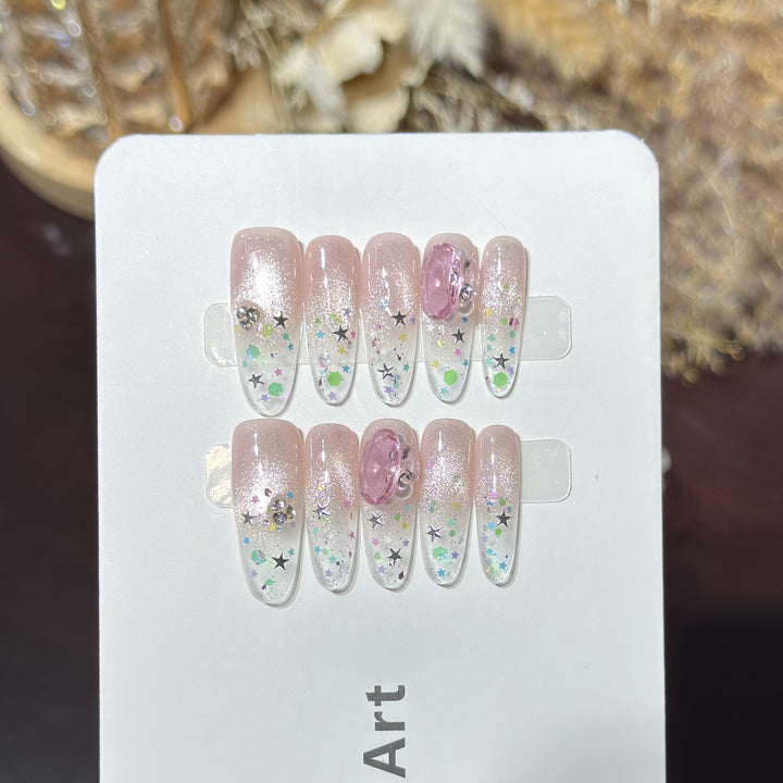 Decorative Press-On Nail Art Set Stornfield