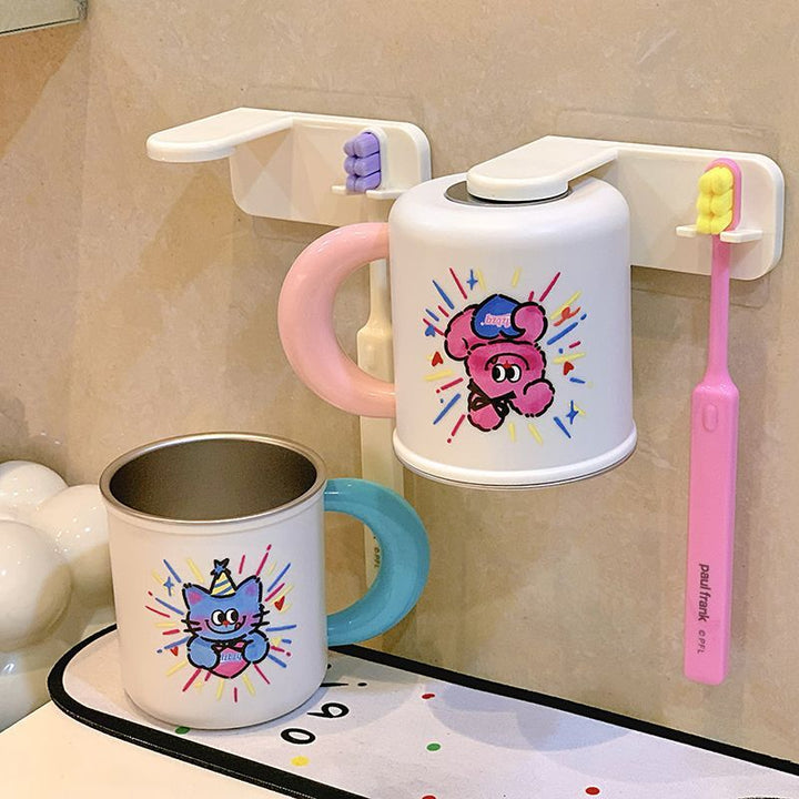 Wall cup holder with cute character design Stornfield