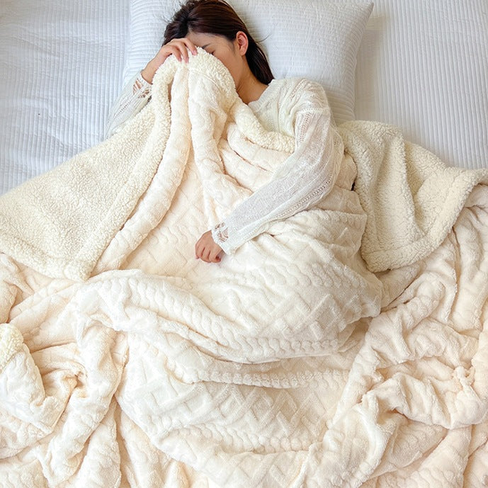 Luxurious Plush Sherpa Throw Blanket