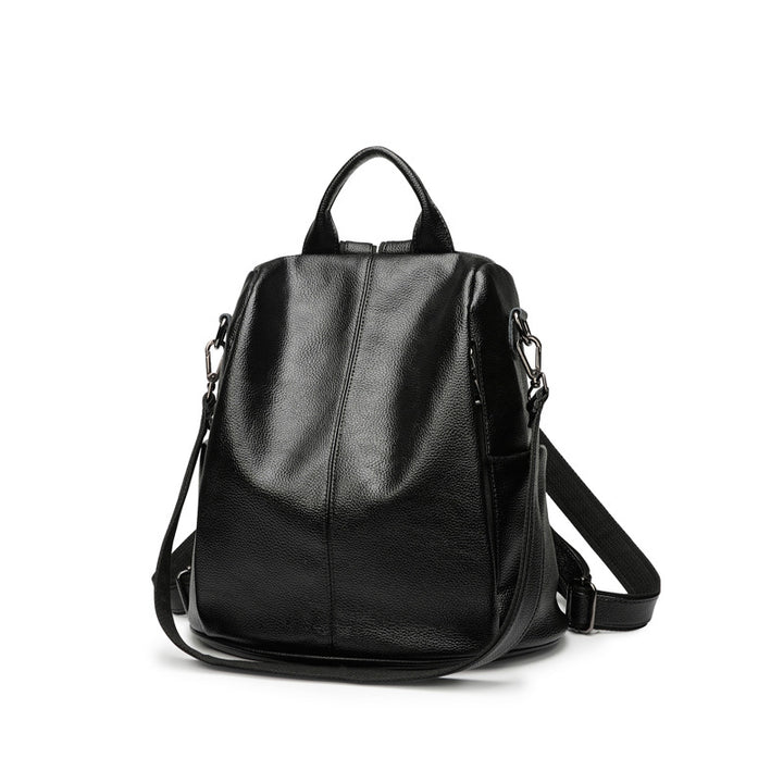 Versatile Structured Leather Backpack