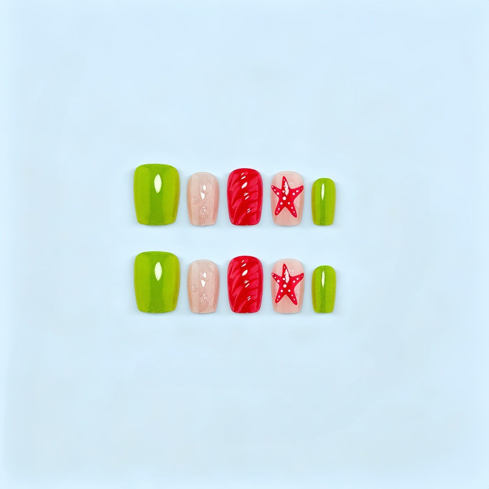 Artificial Nail Set with Festive Designs Stornfield