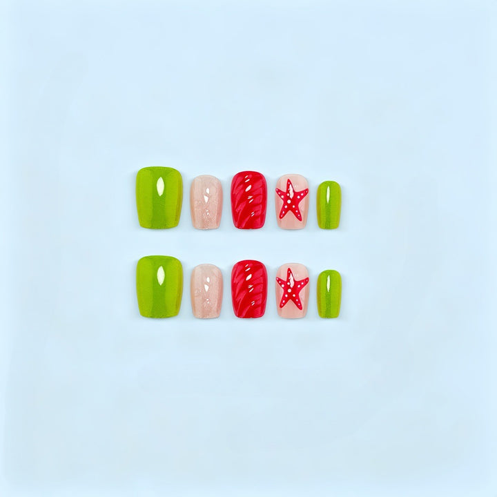 Artificial Nail Set with Festive Designs Stornfield