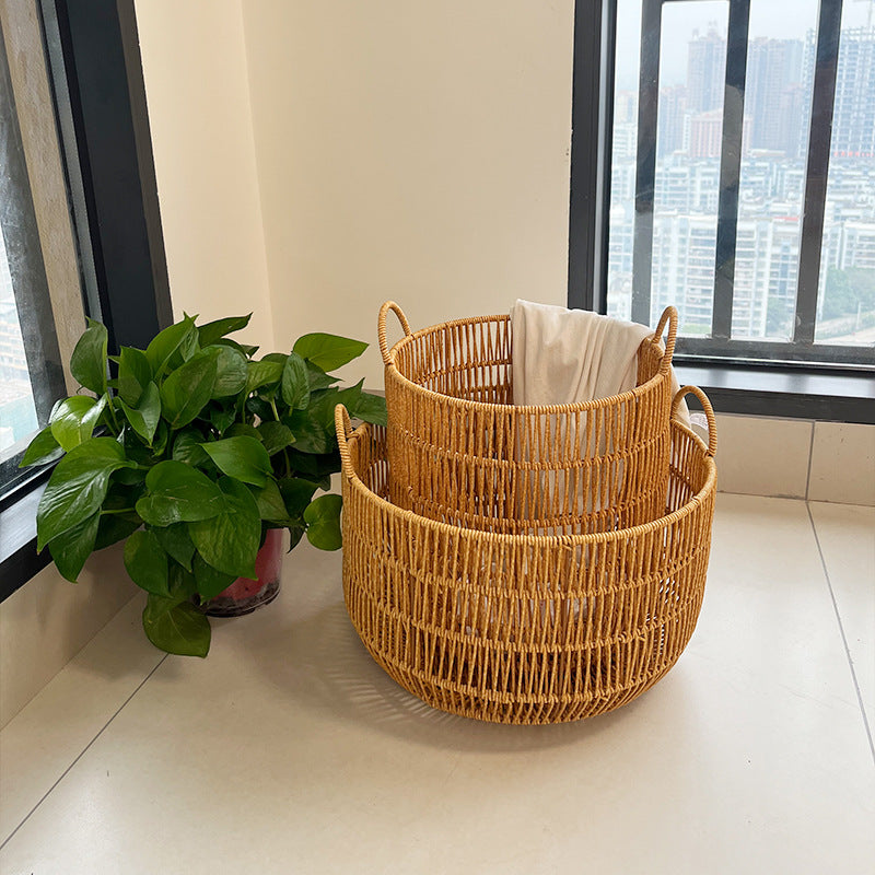 Women Round Braided Laundry Basket Stornfield