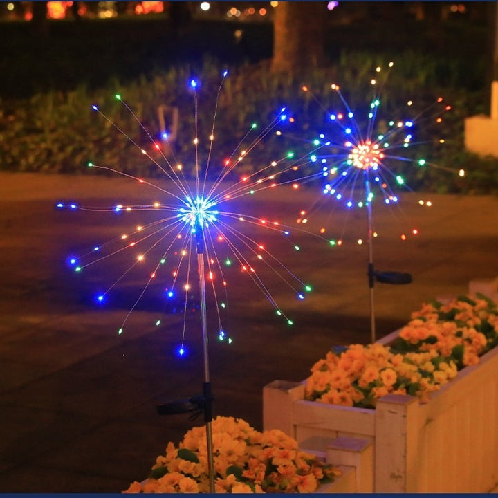 Solar Firework Garden Stake LED Starburst Light With Telescoping Stainless Stake Stornfield