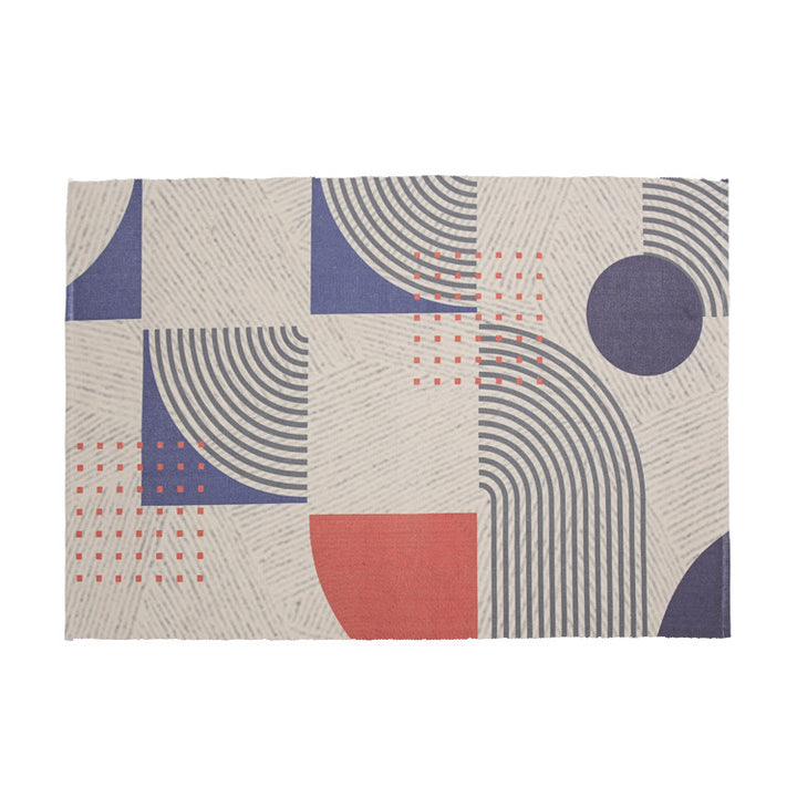 Round Decorative Living Room Carpet with Modern Geometric Pattern Stornfield