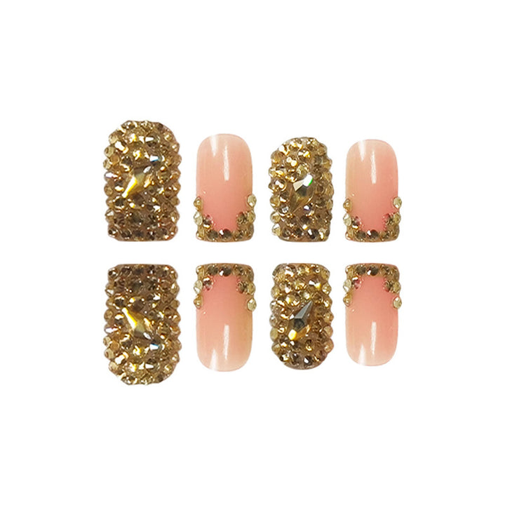 Glamorous Rhinestone Accented Press-On Nails Stornfield