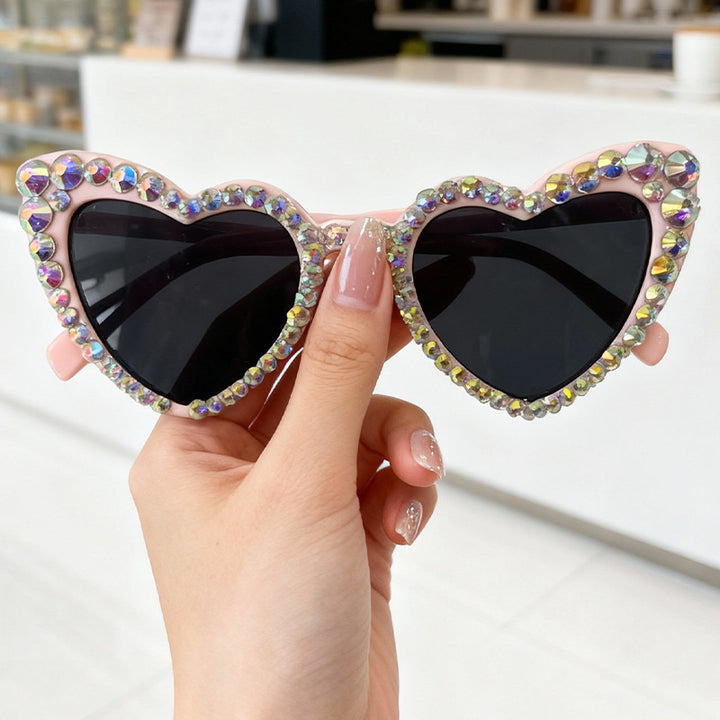 Rhinestone Heart-Shaped Sunglasses Stornfield