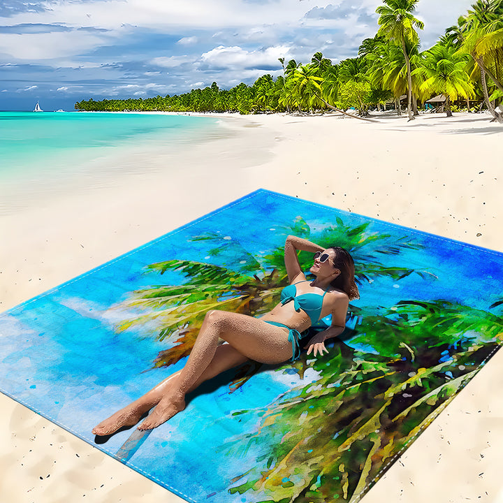 Mandala Design Beach Mat Stornfield