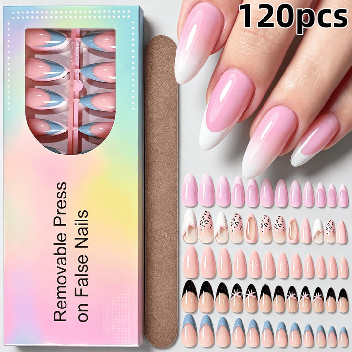 Removable Press-On Nail Set with Decorative Designs Stornfield