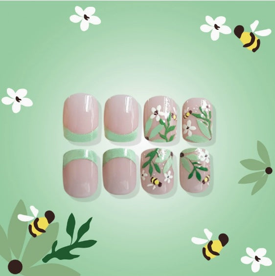 Floral-Themed Acrylic Nail Art Enhancements Stornfield