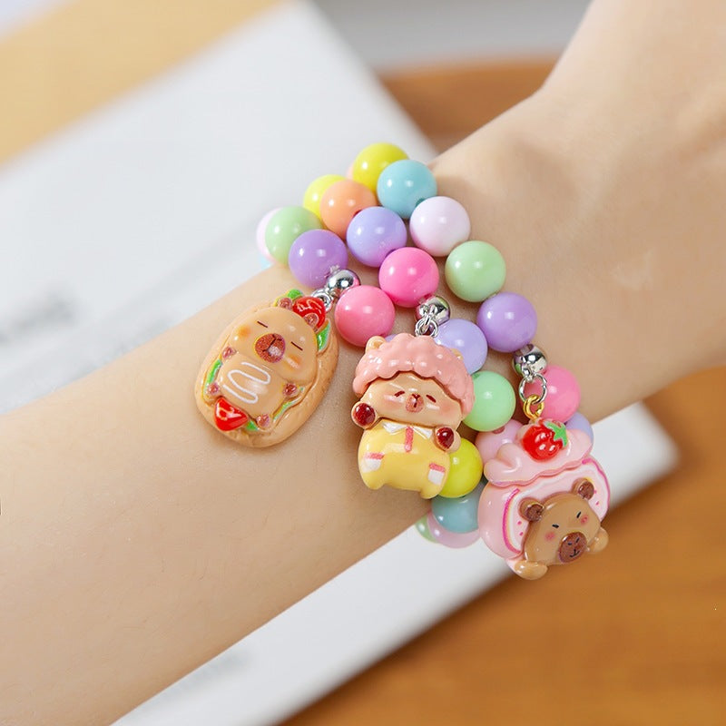 Colorful children's bracelet with crafted pendant Stornfield