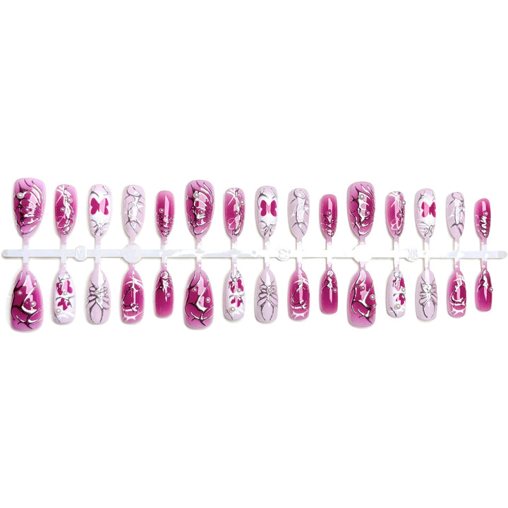 Floral Art Design Press-On Nail Set