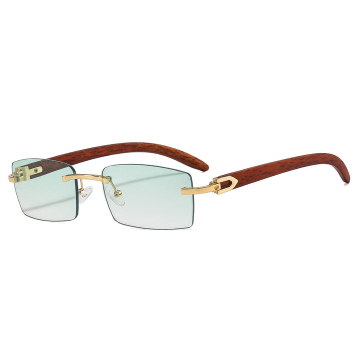 Stylish Wooden-Handled Square Sunglasses Stornfield