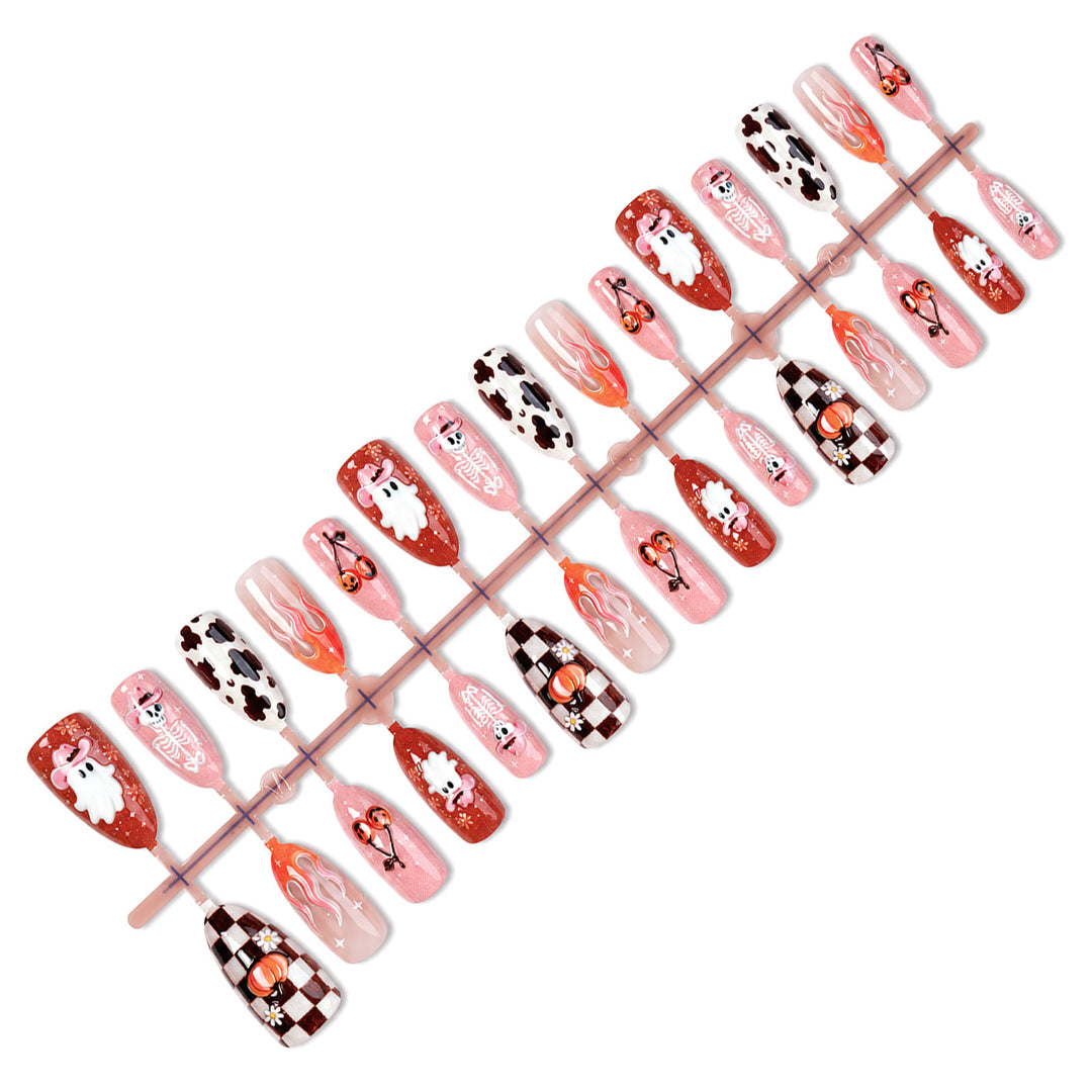 Creative Halloween Nail Art Set with Playful Designs Stornfield