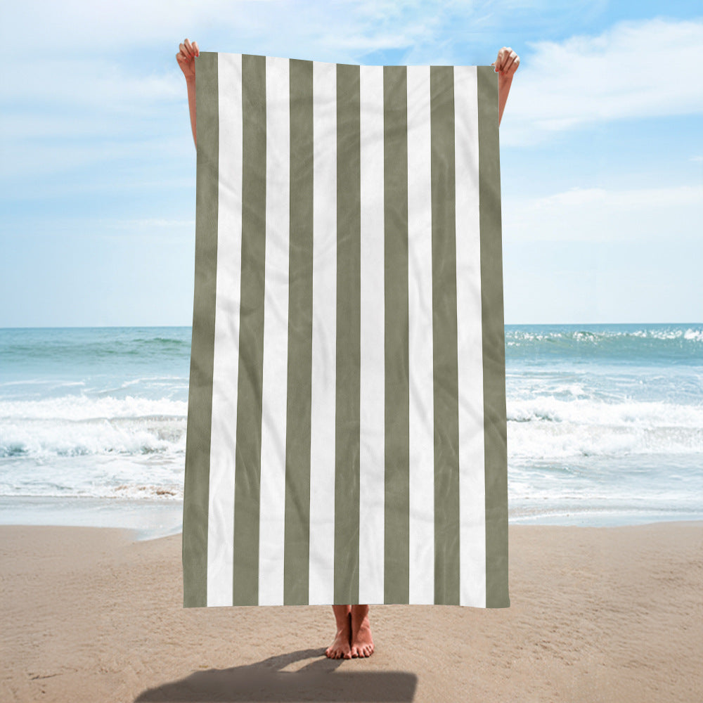 Beach towel with elegant wide stripes Stornfield