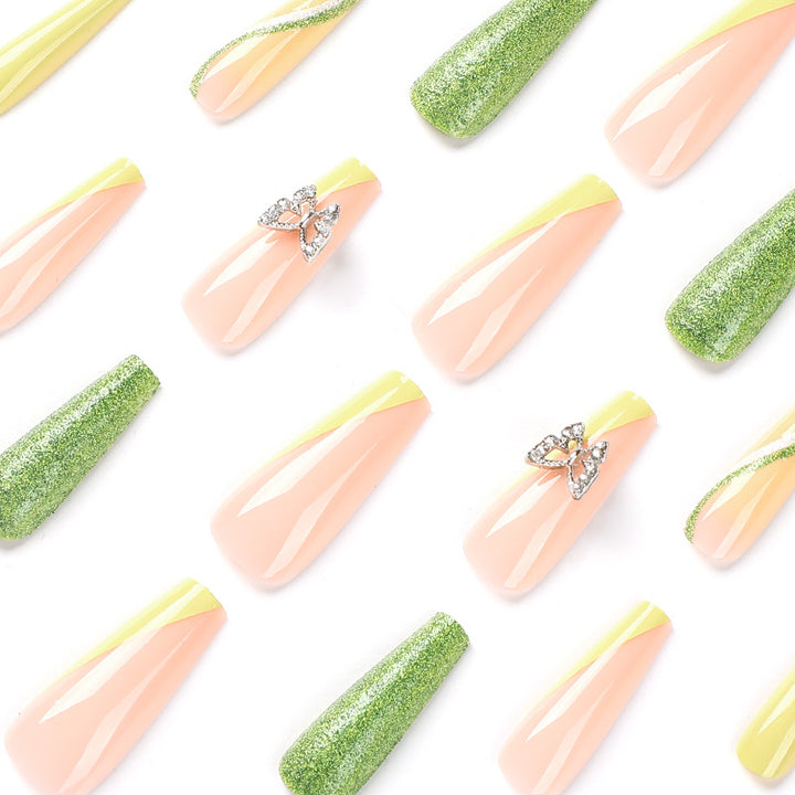 Glittering artificial nails with butterfly design Stornfield