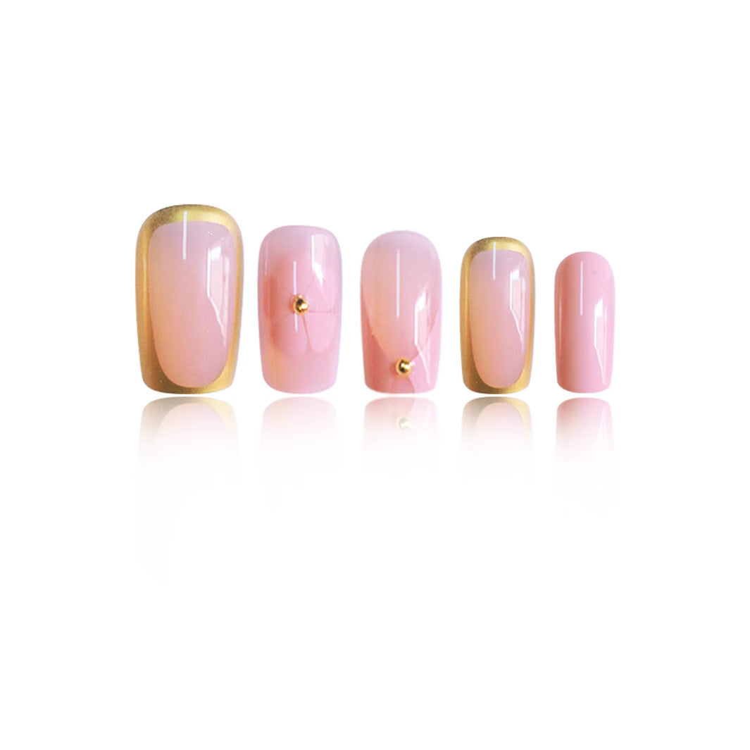 Elegant French Tip Press-On Nails Stornfield