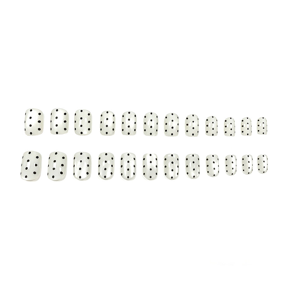 Elegant Dot Pattern Nail Art Enhancements Stornfield