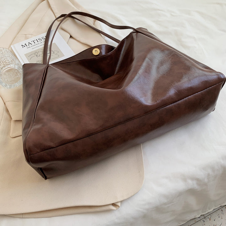 Sleek Vegan Leather Tote Bag