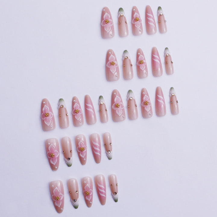 Floral Artistic Press-On Nails
