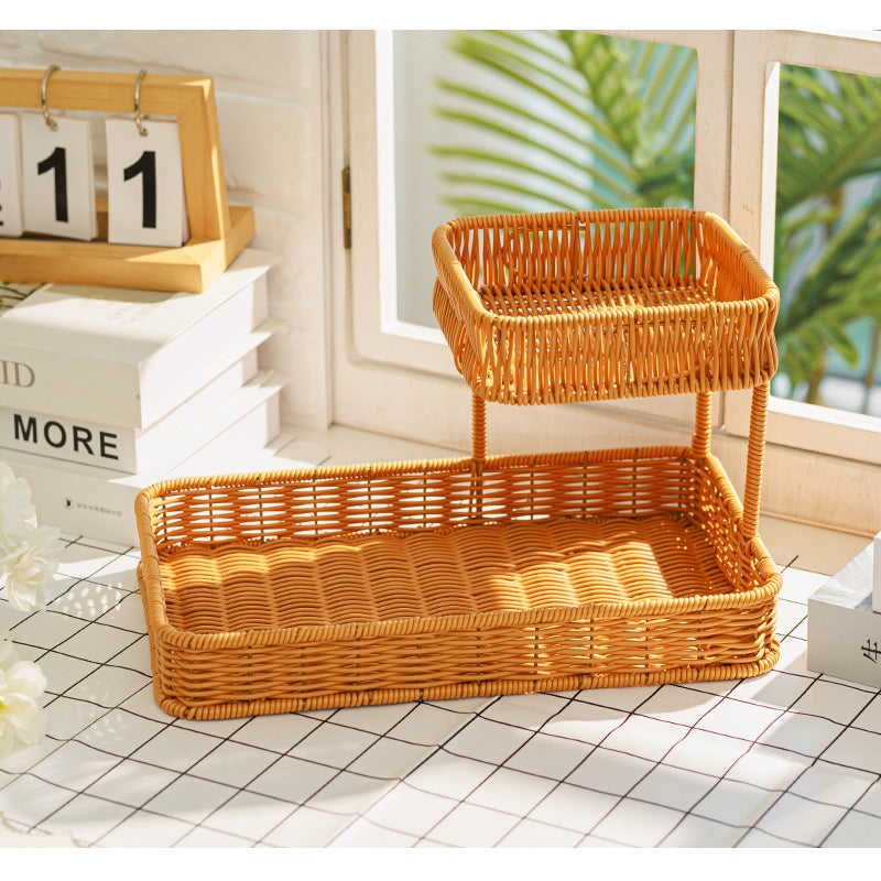 Multi-Tiered Wicker Organization Tray Stornfield