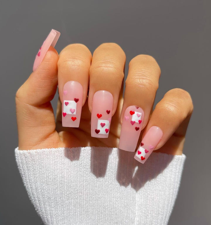 Artistic Nail Extensions with Heart Design Stornfield