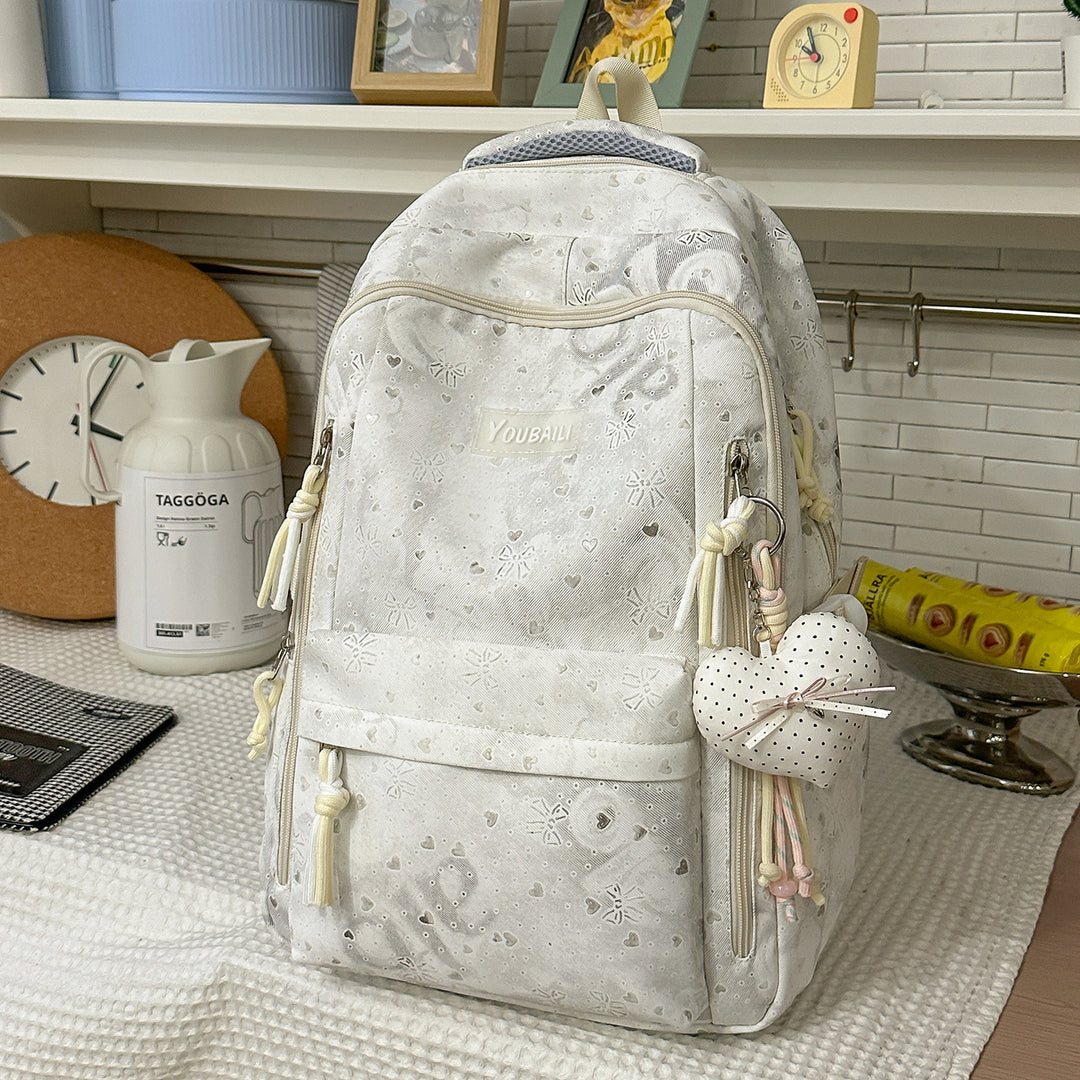 Stylish Floral-Embossed Backpack Stornfield