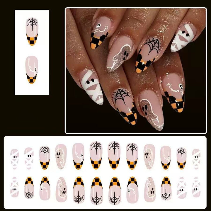 Halloween artificial nail set with spooky 3D designs and detailed embellishments Stornfield
