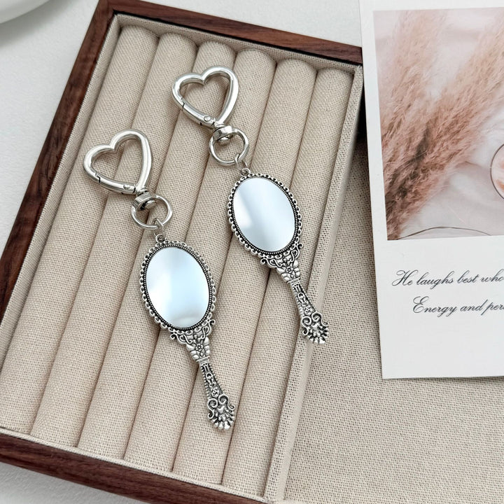 Vintage-Style Compact Mirror Keychain Stornfield