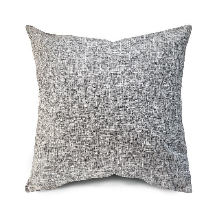 Square Textured Linen-Blend Accent Cushion Cover with Removable Insert Sleeve