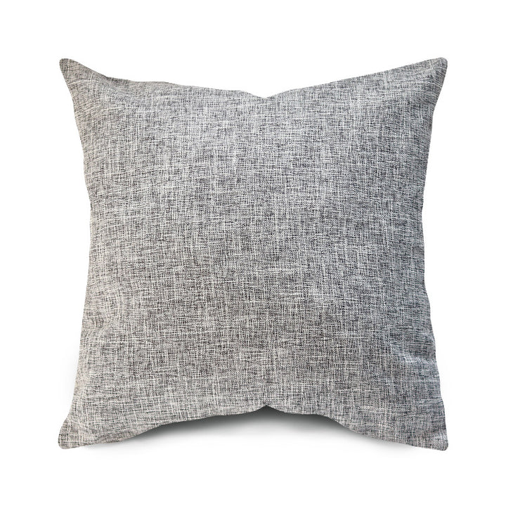 Square Textured Linen-Blend Accent Cushion Cover with Removable Insert Sleeve