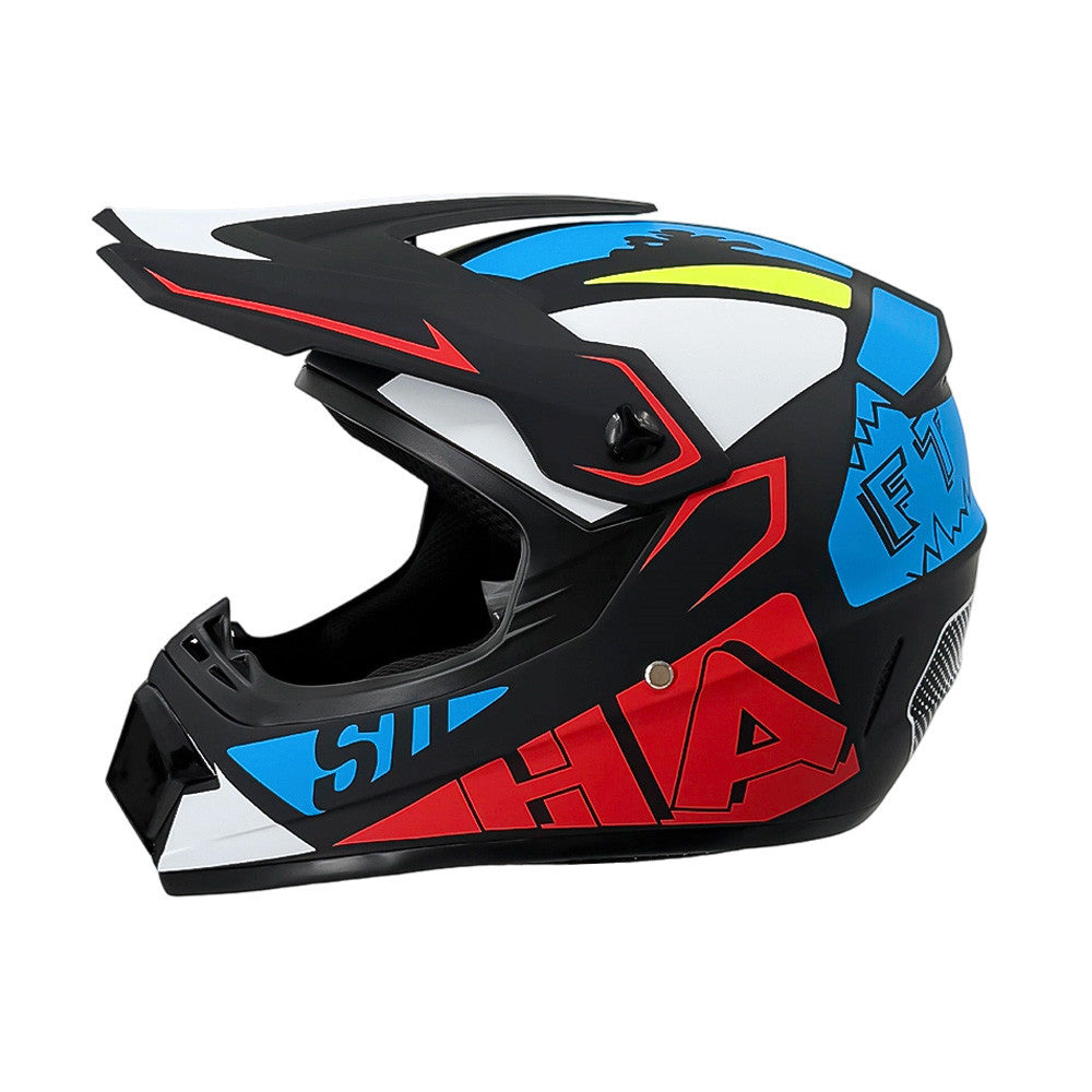 full-face motocross helmet with extended visor and reinforced chin guard Stornfield