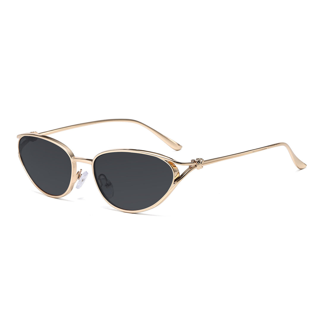 Cat-Eye Sunglasses with Elegant Metallic Accents Stornfield