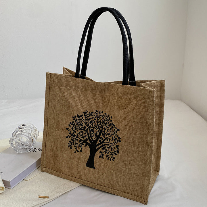 Casual Jute Shopping Tote