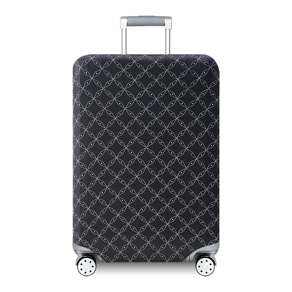 Unisex hard-shell suitcase with modern wave pattern Stornfield