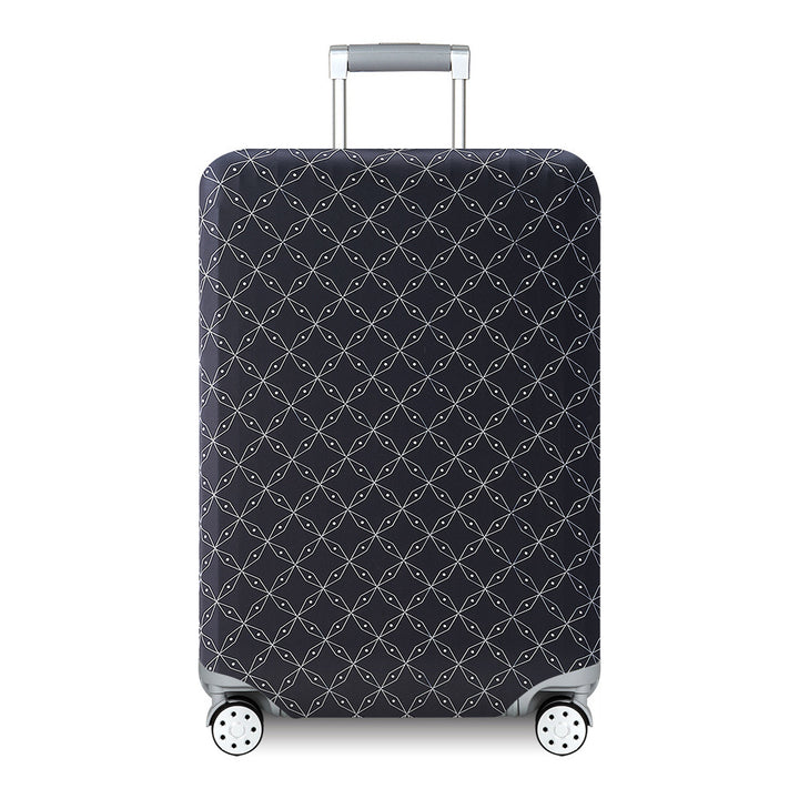 Unisex hard-shell suitcase with modern wave pattern Stornfield