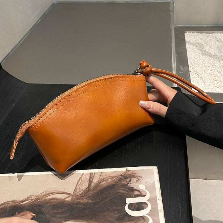 Sleek Faux Leather Zippered Cosmetic Bag Stornfield