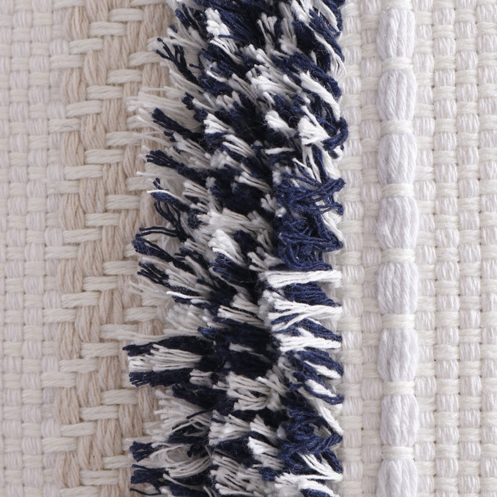 Structured living room carpet with 3D tufting and geometric diamond relief