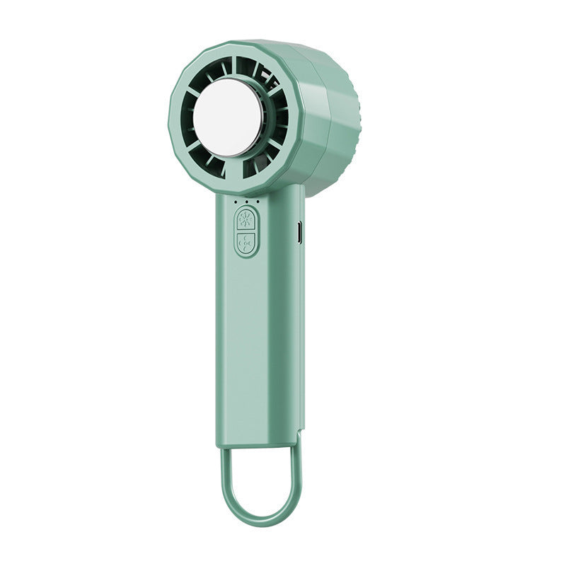 Unisex portable mini hand fan with USB-C charging port and integrated mist spray function Stornfield